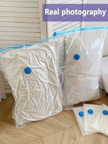 5个/1个加厚真空压缩袋，节省空间，适用于床上用品、被子和衣物，防水防潮，适合旅行、宿舍和居家使用。 - 彩色 - 查看 4