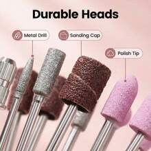 18-Piece Professional Electric Nail Drill Kit: Low-Noise Manicure & Pedicure Set With Grinding Heads For Gel Removal, Polishing, And Salon-Quality Nail Art - 粉色 - 查看 4