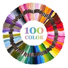 LAMYA Set Benang Sulam Warna Tetap Premium Modis Benang Sulam Silang Pelangi Berkualitas Tinggi 6 Lapis Perlengkapan Jahit DIY Cocok Untuk Pemula 12-21-24-36-50-100-200-250-300-447 Warna - Benang sulam dalam berbagai warna - View 19