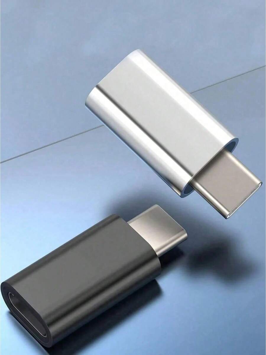 合金 USB-C 公头转 Lightning 母头适配器 1 个，兼容 13/12/11 Pro/X/XS/8/7，Type-C 充电器连接线弹簧礼品 - 彩色 - 查看 1