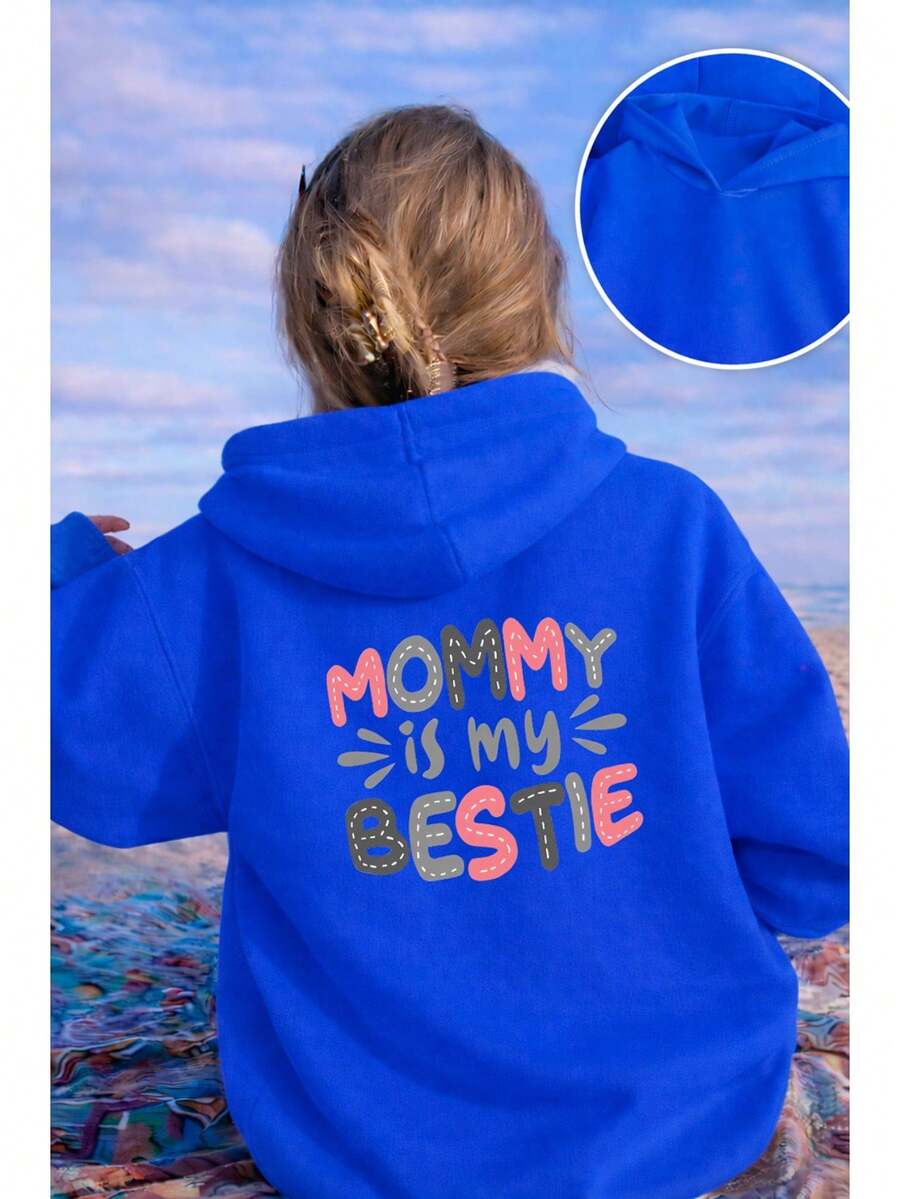 Mommy Bestie Sweatshirt 100% Cotton - Royal Blue - View 1