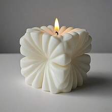 1pc Asymmetric Geometric Square Candle Mold - Unique Silicone Wavy Design Candle Mold - Asymmetric Geometric Shape, DIY Handmade Accessory, Wavy Cube Mold - Geometric Square Mold - View 1