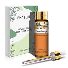 PHATOIL 1pc 10ml/0.33fl.Oz 附滴管精油，適用於手工皂與蠟燭製作、擴香機、加濕器、芳療、按摩、沐浴放鬆－薰衣草、茉莉、尤加利、香草、薄荷、檀香、乳香、甜橙、伊蘭伊蘭、檸檬、玫瑰、佛手柑 - 多樣化香型 - 查看 31