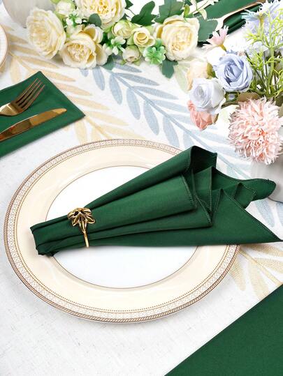 10/20/30pcs Solid Color Polyester Fiber Napkins, Soft Washable Reusable 12/14/17/20 Inch Square Napkins, Suitable For Home, Hotel, Wedding, Party, Restaurant And Holiday Celebration
