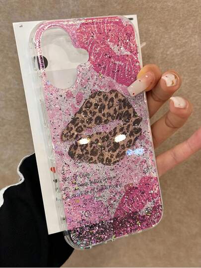 Luxury IMD Glitter Gradient Lip Painting Ripple Painting Shockproof Phone Protective Case Compatible With IPhone 17pro/17Air /17/17promax 16/11/16pro/16plus/16promax/16e/15Promax/13/14/12/XS/XR/7G/8P, Luxury Glitter Gradient Protective Case Compatible With Iphone 15Promax, New 14 Shockproof 13 Men & Women 12/11 Ultra-Thin Matte 14promax/11/14/13/ Luxury Plus Minimalist 15 Soft Silicone Shockproof Phone Protective Case