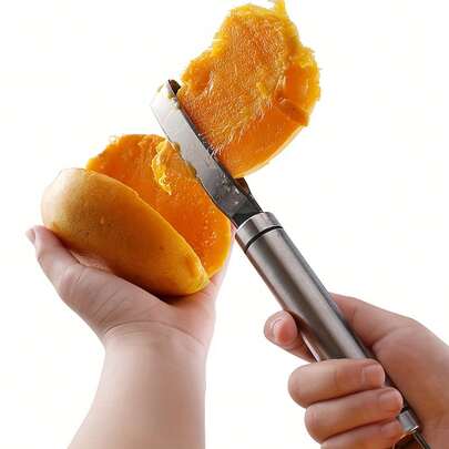 Fruit Pitter, 1 Piece, Fruit Slicer, Stainless Steel Pitter, Pitter With Non-Slip Handle, Kitchen Utensil.