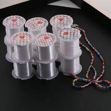 5pcs Transicolor Nylon Beading Thread (Fishing Line), Non-Elastic String For Handmade Bracelets & Necklaces – DIY Jewelry Cord. - Clear - View 11