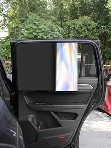 1pc Magnetic Laser Car Sunshade, Baby Rear Privacy Sun Protection Shade, Car Sunshade Curtain Thermal Insulation, Universal Magnetic Rear Seat Sun Blocker - Multicolor - View 3