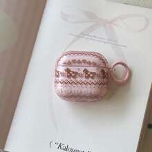 Cute Kawaii Faroe Island Pony With Hanging Loop Earphone Case, Suitable Compatible With Airpods Pro 2, Minimalist Protective Cover Compatible With Apple Pro, 4, 3, 1/2, Fashionable For Girls - Pink - View 11