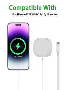 15W USB-C 無線充電器 適用於 iPhone 12/13/14/15/16/17 系列 - 白色 - 查看 8