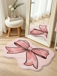 B.DUCK 1 pieza Alfombra con forma de lazo rosa, alfombra con patrón de lazo rosa de dibujos animados, adecuada para baño, cocina, exterior, interior, pasillo, dormitorio, sala de estar, lavable a máquina, base antideslizante, esencial para dormitorio y baño, decoración de invierno, decoración de habitación, decoración navideña, alfombra decorativa, accesorios de baño, decoración interior, alfombra de exterior - Sombras de mariposas y luz que fluye - Ver 4