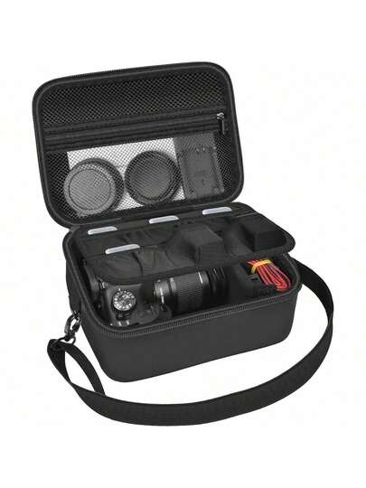 ALKOO 适用于佳能EOS Rebel T7/ 90D/ 4000D/ T100单反相机，以及索尼Alpha A6400/ A6100/ A6700/ A6000/ A6600/ A6300微单相机的数码相机包，带SD卡收纳槽等（仅含包装盒）