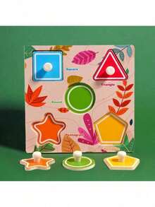 Feirui Educational Wooden Fruit Puzzle - 5 Unique Shapes, Realistic Details, Suitable For Toddler Learning Toys, Christmas, Halloween, Thanksgiving - Multicolor - View 9