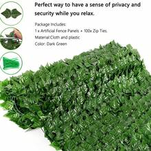 Artificial Ivy Privacy Fence Wall Screen, UV-Anti Faux Greenery Backdrop Ivy Vine Leaf Hedges Fence Panels For Patio, Balcony, Garden, Backyard Indoor Outdoor Green Wall Decor. Two Sizes - 綠色-地瓜葉 - 查看 2