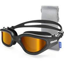 Adult Swim Goggles No Leak Design With Adjustable Silicone Strap - Polarized-allblack-coffee - View 13