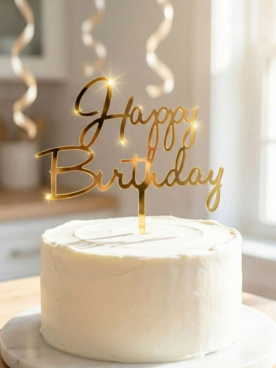 1件裝蛋糕插牌 生日蛋糕裝飾 甜點桌裝飾用品 現代字體蛋糕裝飾 生日派對蛋糕裝飾禮品 蛋糕插飾 烘焙用品 烘焙裝飾 蛋糕用品 聖誕節 - Style C - 查看 1