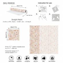 Pink Flower Nursery Wallpaper, Spring Flowers, Children's Rooms, Girls' Rooms, Self-Adhesive Murals - 1PC - View 6