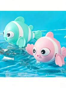 1件裝彩色發條小丑魚玩具 可爬行可愛小魚，適合男嬰女嬰，洗澡與戶外水上玩具，適合幼兒洗澡時間、涉水池與沙灘，18個月以上，理想的萬聖節與聖誕禮物，寶寶生日禮物，節日必備 - 彩色 - 查看 14
