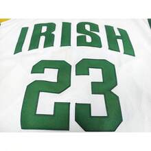 MEAN MACHINE 男士23号爱尔兰·詹姆斯篮球球衣，来自俄亥俄州圣文森特和圣玛丽高中的拍卖会，带字母刺绣背心，球迷礼物 - 白色 - 查看 8