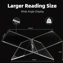 Soporte de libro acrílico - Estantería de mesa de centro para libros, estante de exhibición de libros de cocina abiertos, soporte transparente para revistas, atril de lectura para libros, revistas, libros de texto - sil - Ver 9