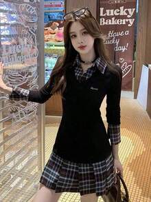 Women Short Dresses - Black - View 5