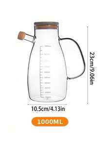 1 chai thủy tinh đựng dầu ô liu dung tích 25,36oz/33,81oz, chai dầu thủy tinh cao cấp thiết kế trong suốt | Dụng cụ phục vụ ăn uống dùng cho salad, chiên, nướng - BBQ ngoài trời | Bình đựng dầu ăn cho nhà hàng - Xem 12