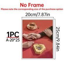 1幅复古手绘帆布海报，复古美学壁画。房间装饰，房间美学装饰，适用于客厅、卧室和餐厅的装饰。可选画框 - 彩色 - 查看 17