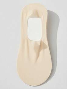 1双装女士冰丝船袜夏季薄款棉底隐形防滑后跟袜 - 彩色 - 查看 6