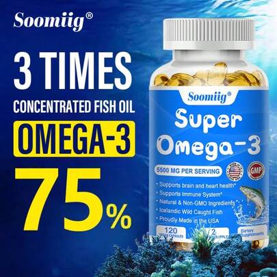 Bcuelov Omega 3 Supplement - With EPA , DPA And Krill Oil, 120 Softgels
