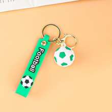 1 pieza Llavero de fútbol, Llavero de pelota de estrés de fútbol, Colgante de mochila, Adorno de coche, Llavero con forma de fútbol, Accesorio de bolsa deportiva casual - Regalo ideal para sobrino, hijo o compañeros de clase, recuerdo de la Copa Mundial, perfecto para club de fútbol y fanáticos, escuela, accesorios de coche, estilo gótico y Y2K lindo - multicolor - Ver 7