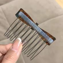 Acetate Fiber Bow Side Hair Clip - Side Bangs Clip, Gift For Girls, Hair Comb, Side Comb, Wedding, Multi-Color Hair Accessories Hair Band, Combs, Hair Comb, Summer, Holiday, Travel - Multicolor - View 6