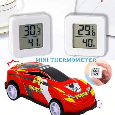 1/2/3 piezas Higrómetro digital pequeño Termómetro de ambiente Medidor de temperatura y humedad para el hogar, oficina, terrario de reptiles, termómetro de interior