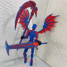 1个13关节3D打印可动人偶（3D打印材质较为脆弱，请小心轻放，需要自行修剪和组装） - 收藏品、生日礼物、复活节礼物、万圣节礼物、圣诞节礼物、完美礼物 - 彩色 - 查看 18