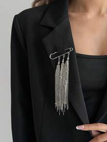 1 chiếc ghim cài áo thời trang nữ kiểu Bohemian hình học có tua rua, sang trọng, thanh lịch, thích hợp cho tiệc tùng, hẹn hò, lễ hội, sinh nhật. Món quà trang sức đa năng dành cho nữ. - trâm - Xem 3