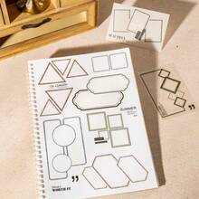 Tomato-jam Girl 1本18张基础边框主题PET和和纸贴纸书，个性化剪贴簿美学计划本创意DIY拼贴卡片材料艺术日记手工制作手账学习用品 - 1 Set - 查看 5