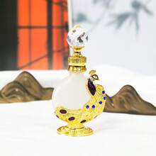 10ml Gold Pfau Strass Parfüm/Ätherisches Öl nachfüllbare Flasche, elegantes Heimdekoration Accessoire, Schminktisch Dekoration, Nur Handwäsche, Damen Pflegeartikel, schicke Parfümaufbewahrungsflasche, verfeinertes Dekor, hochwertige Qualität, modisches Kosmetikzubehör, leicht tragbare Reise-Nachfüllflasche (nur leere Flasche) - Übersicht 10