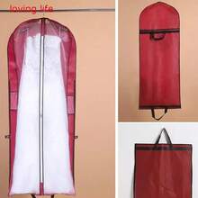 180cm Extended Foldable Hand-Carry Dual-Use Wedding Dress Dust Cover/Bag For Train Wedding Gowns. - Multicolor - View 5