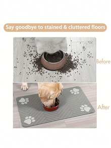 Customizable Pet Feeding Mat (1pc) - Quick-Absorbing And Personalized Name Customization. Suitable For Cats And Dogs, Featuring Non-Slip Rubber Base And Minimalist Design Style. An Excellent Gift For Pet Owners. - Multicolor - View 7