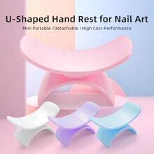 坚固的U型ABS塑料扶手，便携式可拆卸美甲沙龙工具 - 彩色 - 查看 3