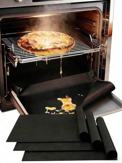 3/2/1 pieza(es) Forros para horno, Alfombrillas protectoras antiadherentes y resistentes al calor para la parte inferior del horno/estufa, para uso doméstico y campamento al aire libre, Forros de horno duraderos y gruesos, Protectores de estufa, Alfombrillas para parrilla, Almohadillas antiderrames, Alfombrillas para horno y microondas, Suministros de cocina, Protectores de horno fáciles de limpiar, Salvamanteles, Día de San Valentín, Nochevieja, Postres DIY, Cocina