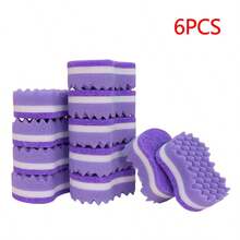 1/3/6/12 miếng bọt biển lượn sóng mật độ cao, bọt biển rửa chén màu tím, khối bọt biển vệ sinh gia dụng, miếng cọ rửa chén nhà bếp - Màu tím - Xem 9