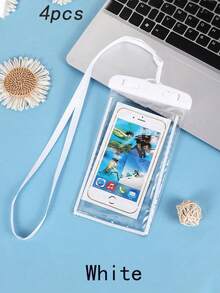 3/2/1 Pcs Waterproof Phone Case, PVC Transparent Luminous Waterproof Phone Pouch, Casual Waterproof Phone Bag, Suitable For Swimming, Rafting, Vacation, Beach, Sports, School Supplies, Indoor Swimming In Autumn/Winter, Travel Essential, Holiday Sports Bag, Suitable For Sports & Fitness, Large Capacity Travel Bag, Unisex, Suitable For Vacation, Swimming, Beach - Multicolor - View 53