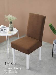 1pc Waterproof Restaurant Chair Cover, Elastic Dining Chair Slipcover, Removable & Washable Soft Dust-Proof Chair Cover, Suitable For Kitchen, Hotel Dining Table, Banquet Chair - Multicolor - View 8