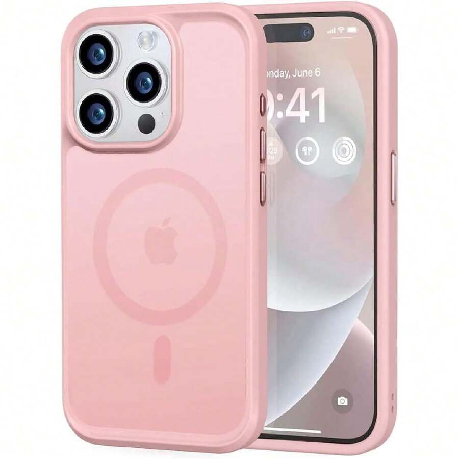 - Strong Magnetic Case For IPhone 14 Pro, Compatible With MagSafe, Military Grade 13ft Drop Protection] Slim Matte Translucent Shockproof Case For 6.1"  14 Pro, 41920749 - Dusty Pink - View 1