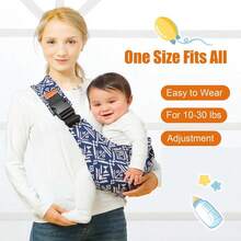 2026 Baby Sling Carrier,Toddler Carrier, 2025 New Baby Sling,Portable And Lightweight Sling,Non-Slip Hip Seat Carrying 10-30lbs - 黑色 - 查看 7
