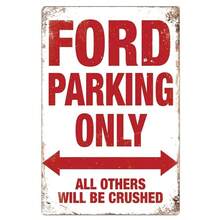 Vintage Metal Sign "For Parking Only" - 8x12 Inches, Multicolor Eye-Catching Parking Sign Wall Decor, Durable Metal With Easy Stick-On Application For Home, Garage, Entryway, And Man Cave, Perfect Gift Idea For Spring Refresh, Summer Decor Update, And Seasonal Home Makeovers, Adds Classic Industrial Charm To Any Interior - Multicolor - View 3
