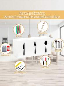 Multi-Function Kitchen Utensil Storage Rack - Space-Saving Plastic Cutlery Holder Box For Storing Spoons, Knives And Forks, For Kitchen Countertop And Drawer, Suitable For Home, Dining Room And Tabletop - Multicolor - View 8