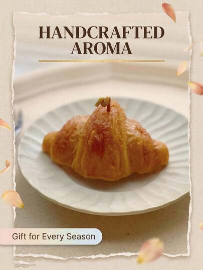 Nến thơm hình bánh sừng bò, làm thủ công từ sáp đậu nành, không khói [Hương caramel/sữa] với hương thơm lâu dài, nến thơm phong cách Ins. Thích hợp để tạo không khí trà chiều, trang trí quán cà phê nghệ thuật, quà tặng bất ngờ cho tiệc sinh nhật/tốt nghiệp và các dịp đặc biệt khác. Thêm hương thơm dịu nhẹ và cảm giác thư thái cho cuộc sống tinh tế.