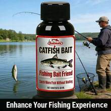Catfish Fishing Attractant Bloodworm Extract Fishing Additive Essential For Wild Fishing And Black Hole Fishing Universal For Catfish, Pacu, Cold Water Rainbow Trout, Brown Trout, Bass, Pike, Walleye, Snapper, Mackerel, Tilapia, Carp, Mud Carp - Black - View 1