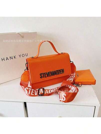 Bolso de mano de diseñador de lujo, bandolera de alta calidad negro, color blanco, rojo, caqui, verde, azul y rosa Bolsos de diseñador de marca de lujo para mujer, bolso cruzado de hombro de PU de alta calidad, bolso compuesto de moda y monederos Color Sólido Letras Mano Bolso de mano de alta calidad, bandolera de hombro, bolso cuadrado pequeño con alfabeto de temperamento, bolsos versátiles para mujer